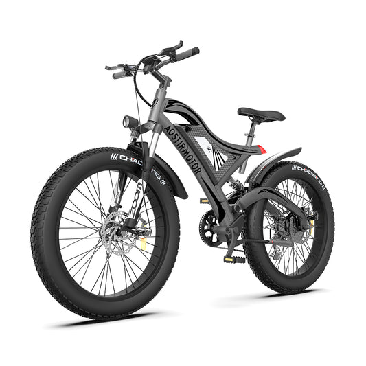 750W 26 inch Inch Fat Tire Electric Mountain Bike 28 mph 48v 15Ah Removable Lithium Battery