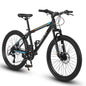 26 Inch Aluminum Mountain Bike Shimano 21 Speed Dual Dis Brake Front Suspension For Women Men BLACK BLUE