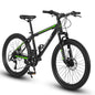 26 Inch Aluminum Mountain Bike Shimano 21 Speed Dual Dis Brake Front Suspension For Women Men BLACK GREEN