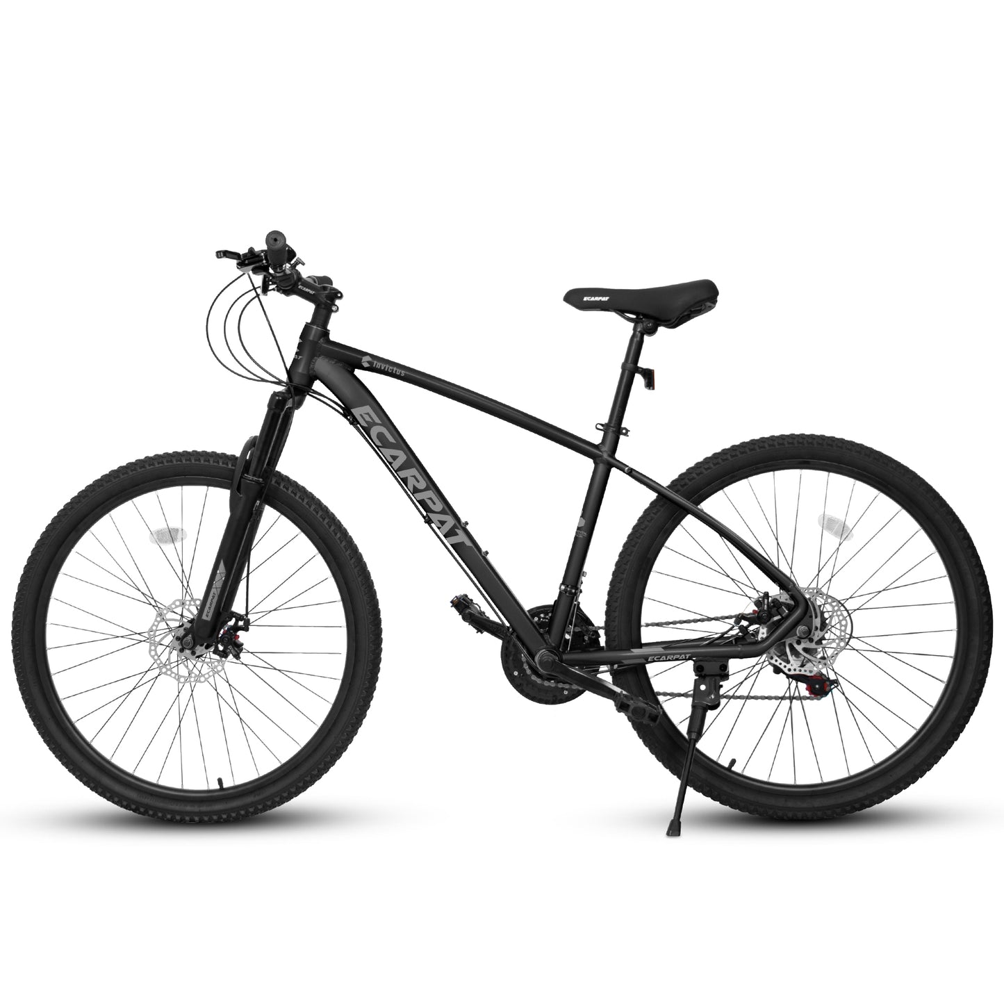 27.5 Inch Aluminum Mountain Bike Shimano 21 Speed Dual Disc Brake Front Suspension For Women Men Black