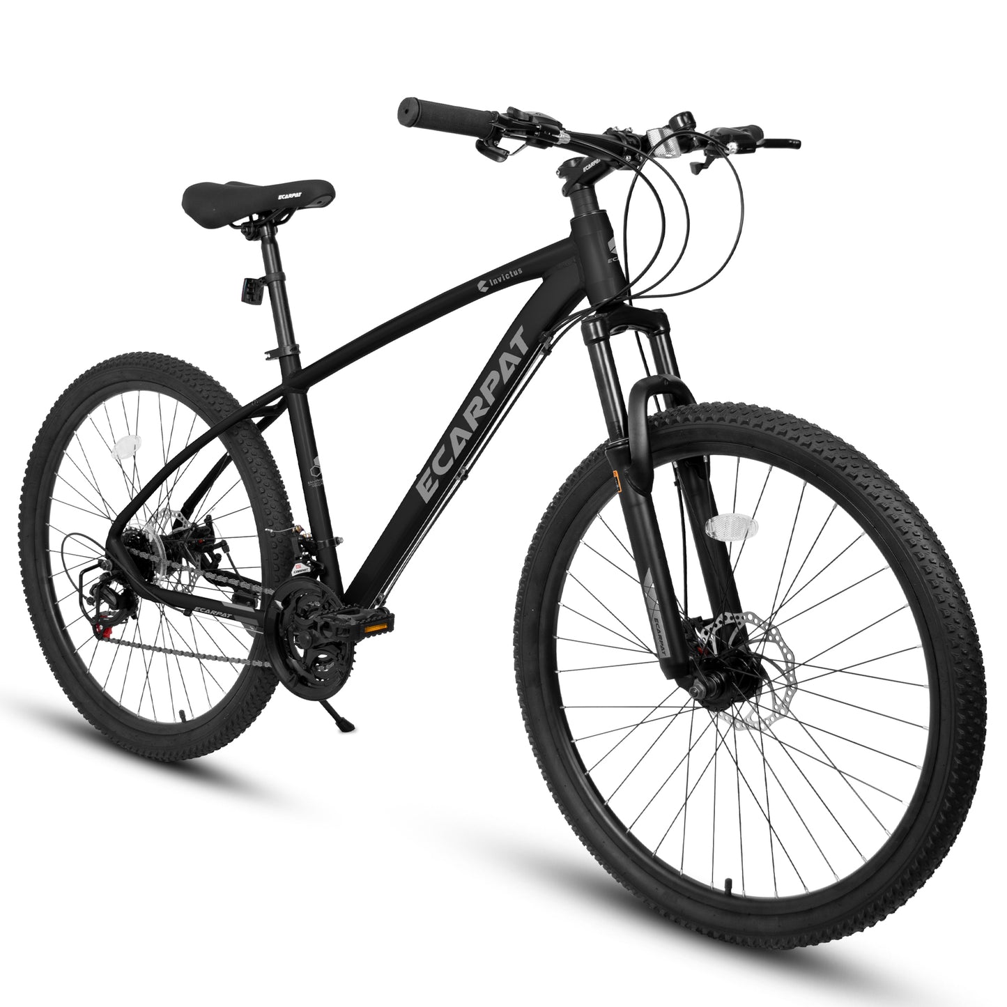 27.5 Inch Aluminum Mountain Bike Shimano 21 Speed Dual Disc Brake Front Suspension For Women Men Black